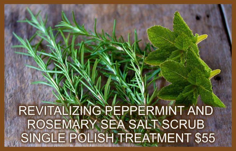 Revitalizing Peppermint Rosemary Sea Salt Scrub Relax Heal Massage